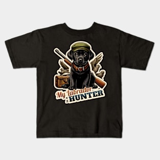 Hunter Labrador Retriever Kids T-Shirt